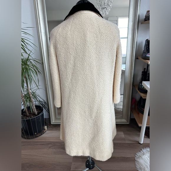 vintage 50s 60s lilli ann's junior petite Cream Double Breasted coat - Picture 5 of 14